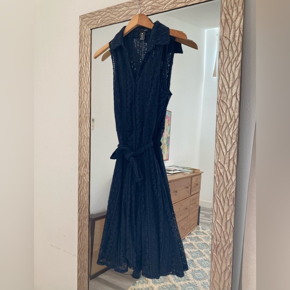 Aqua Cotton Lace Dress with Slip - Picture 2 of 8